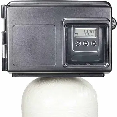 Digital control valve display on a Cesare's water treatment system