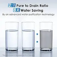 Before and after comparison of water clarity with advanced treatment