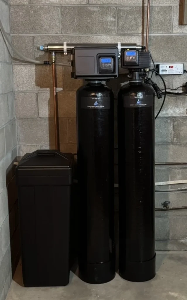 Custom-engineered whole-house city water treatment system installed in a Southwestern Pennsylvania home
