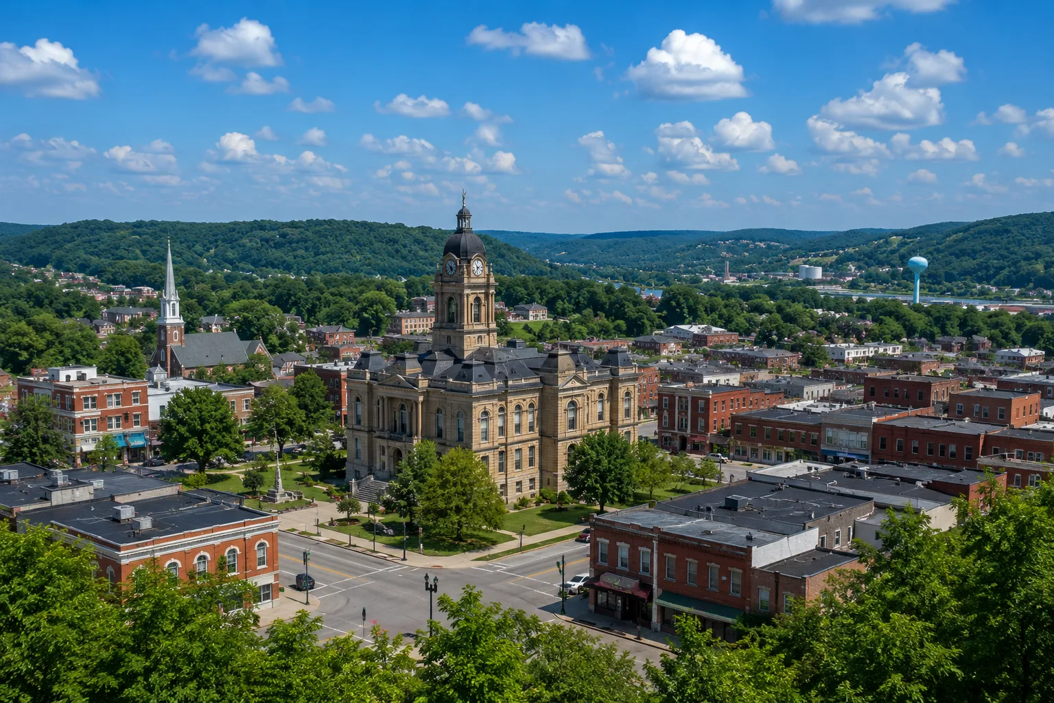 Historic town center in central Washington County Pennsylvania representing Canonsburg area communities